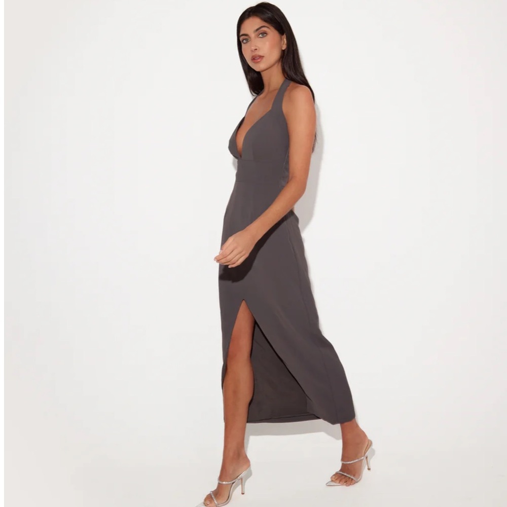 Odd Muse The Ultimate Muse Halter Neck Midi Dress Gray NEW Size Small - Picture 2 of 15